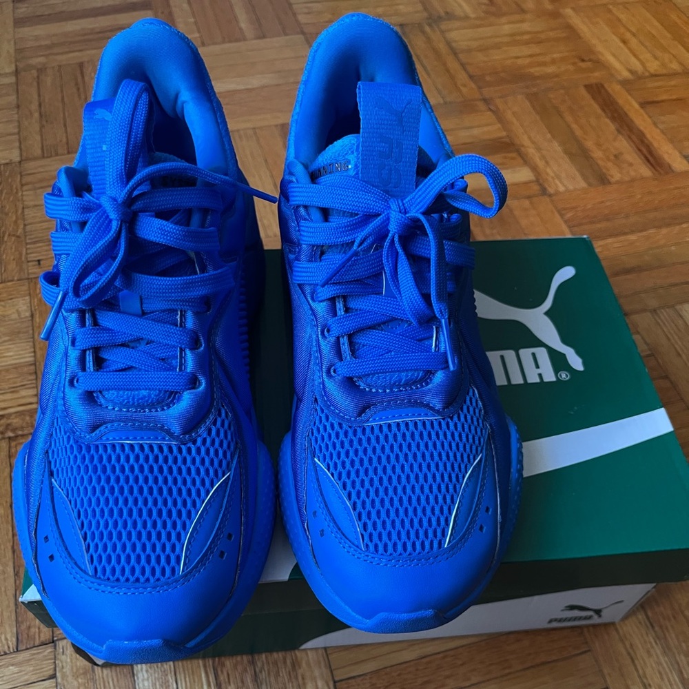 Blue Puma RS-X trainer sneakers